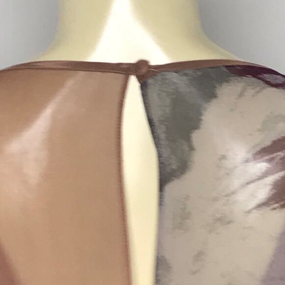 tibi New York Size 6 Viola Silk Chiffon Minidress Abstract Watercolor - Picture 14 of 16